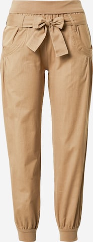 Effilé Pantalon harem BUFFALO en beige : devant