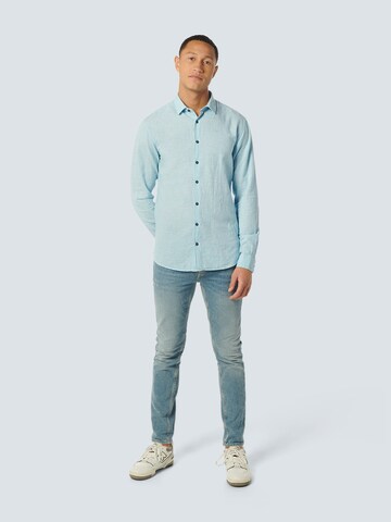 No Excess Regular Fit Hemd in Blau