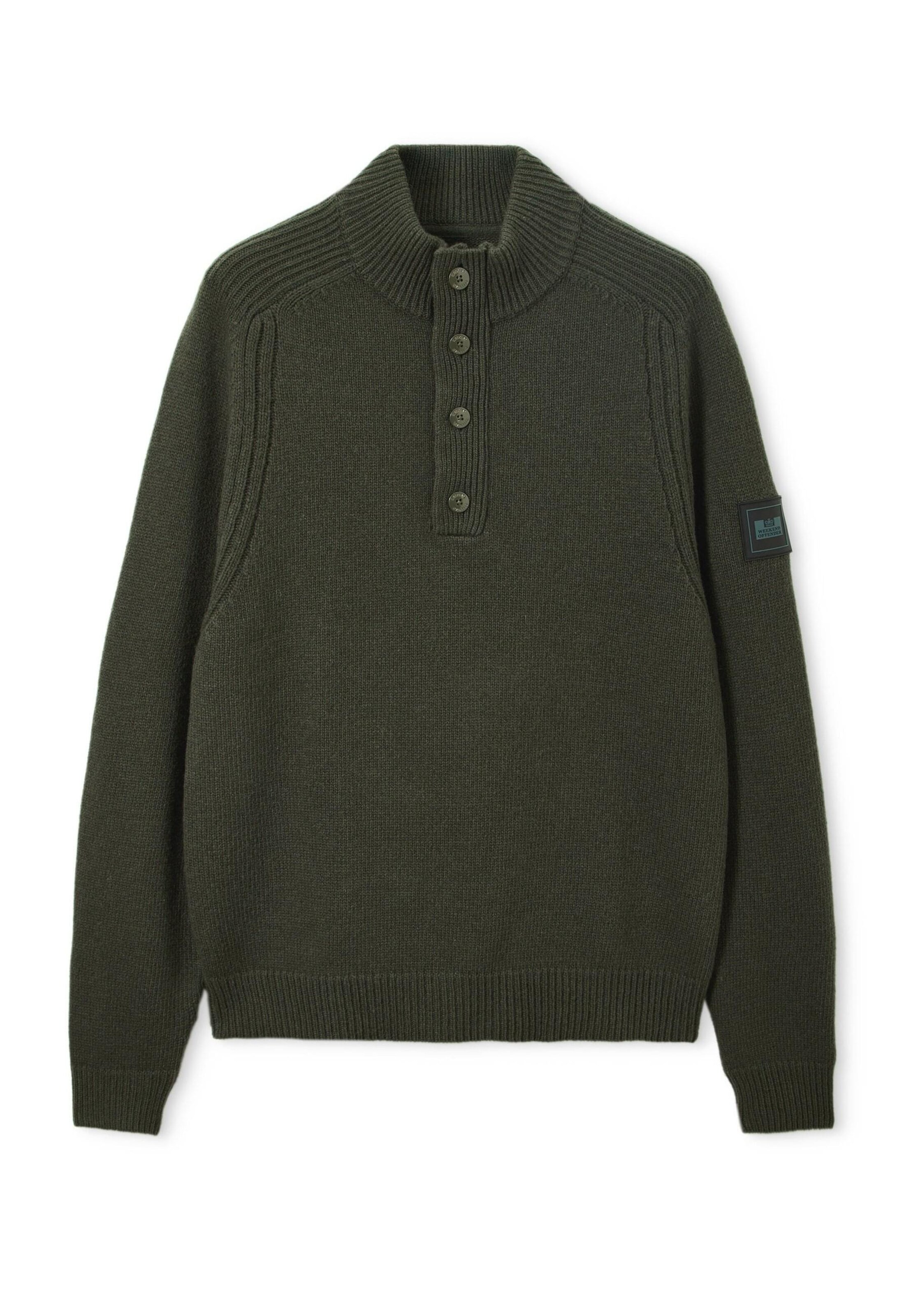 Weekend Offender Pullover in Grün: Vorderseite