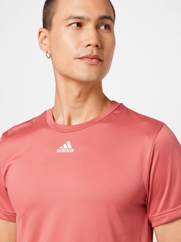 ADIDAS SPORTSWEAR Λειτουργικό μπλουζάκι '3-Bar Graphic' σε κόκκινο