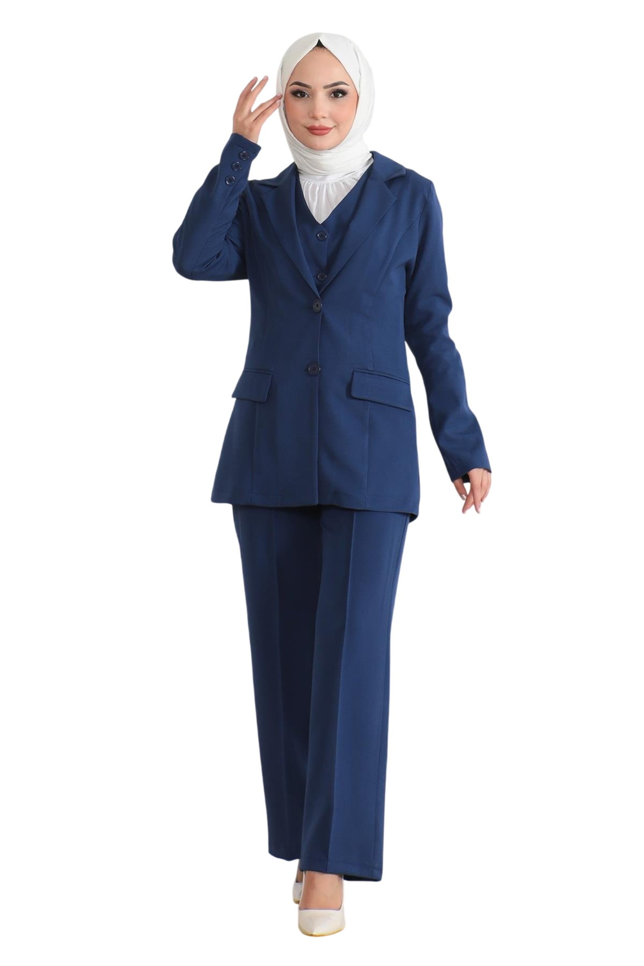 MODAMIHRAM Broekpak in Blauw: voorkant