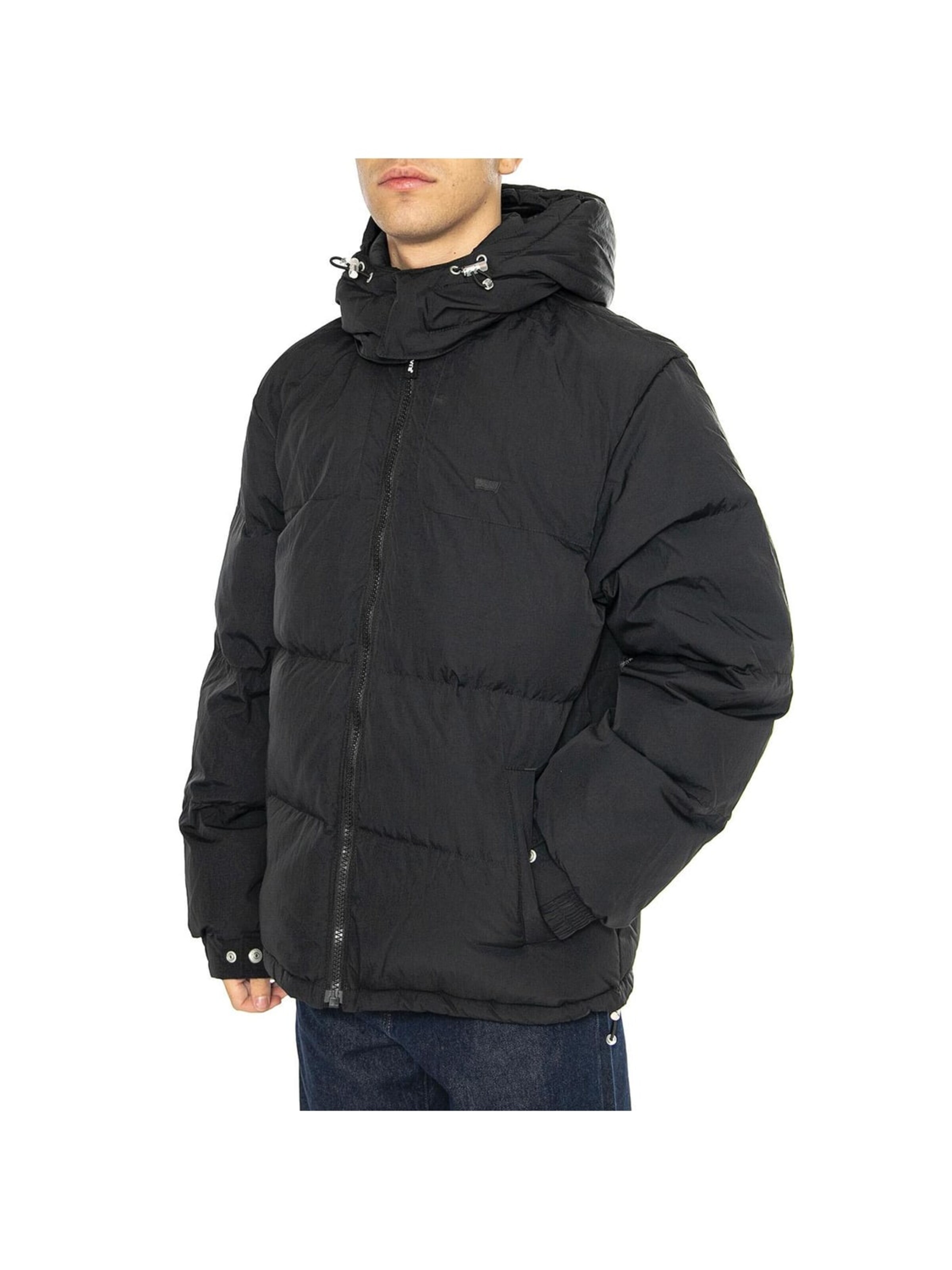 LEVI'S ® Between-season jacket 'Rockridge Short Puffer Jet Black' in Black