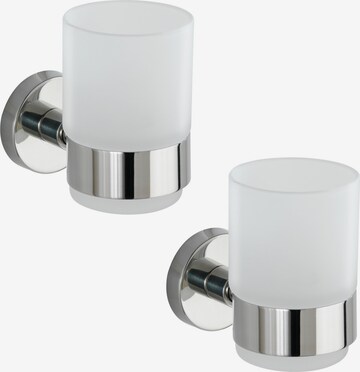 Wenko Bathroom Set 'Bosio Duo' in Silver: front