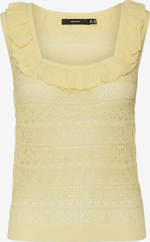 VERO MODA - Top de malha 'Mikia' em amarelo: frente