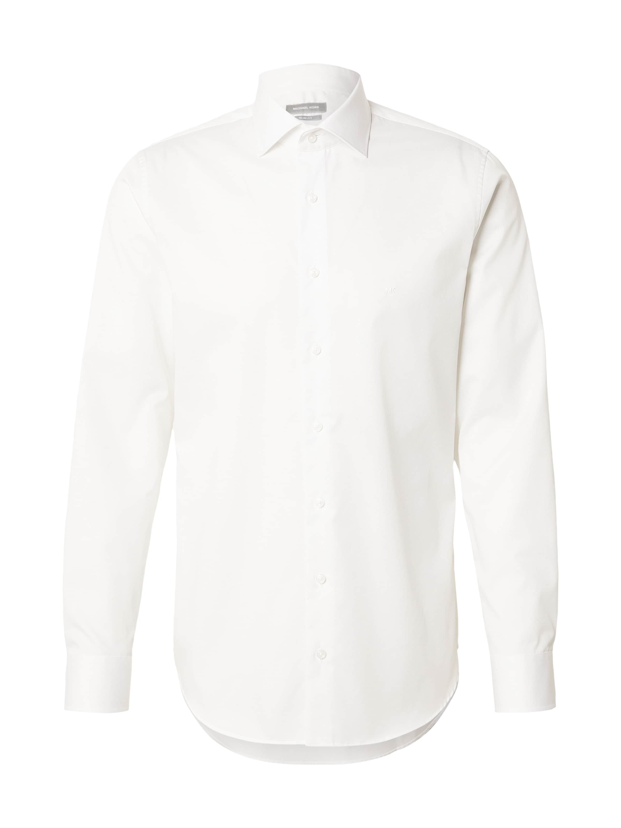 Michael Kors Slim fit Button Up Shirt in White: front