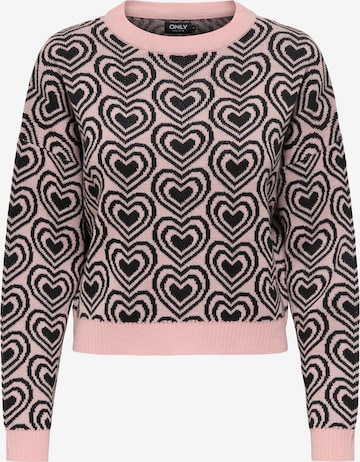 Pull-over 'ONLBetty' ONLY en rose : devant