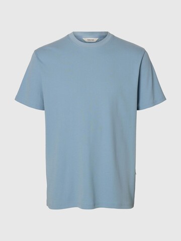 T-Shirt 'SLHSpencer' SELECTED en bleu : devant