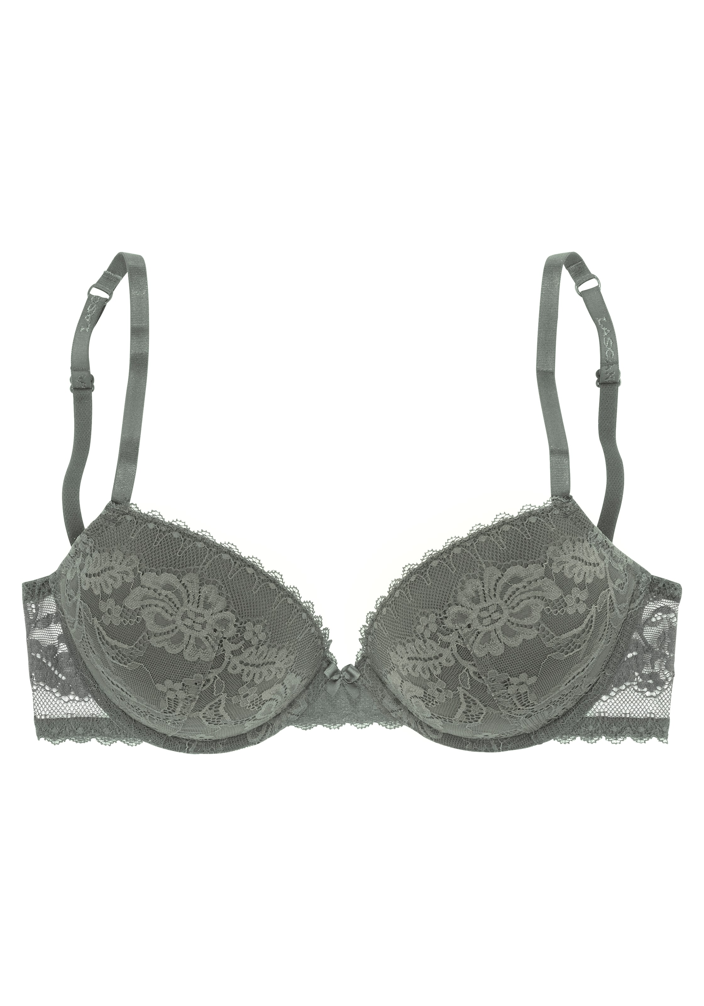 LASCANA Push-up Bra in Green: front