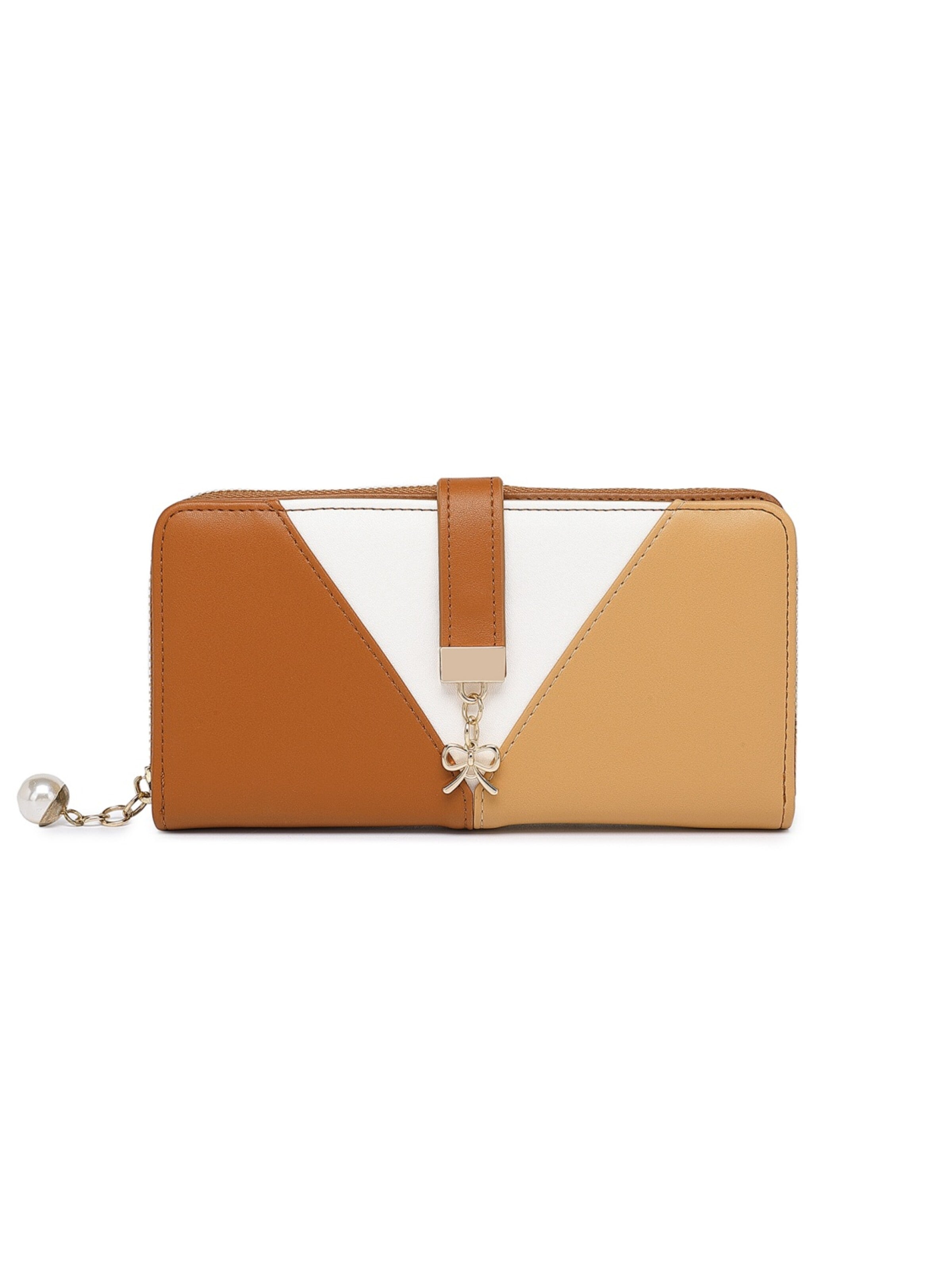 Miss Lulu Wallet in Brown: front