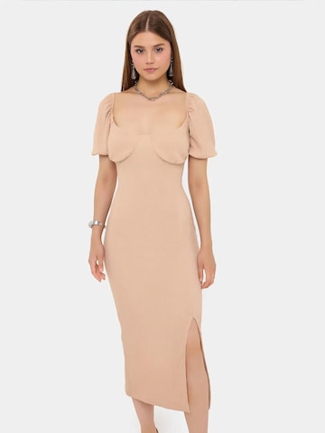 Hiccup - Vestido de cocktail em bege: frente