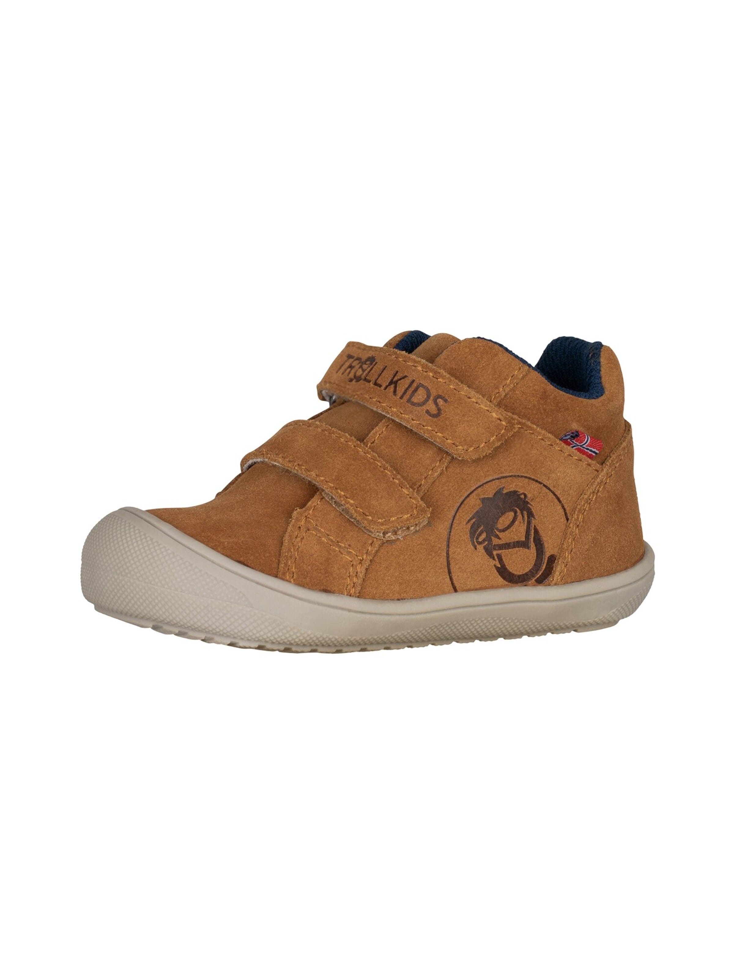TROLLKIDS First-Step Shoes in Brown: front