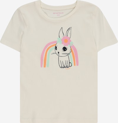 TOM TAILOR Camiseta en naranja pastel / rosa / negro / blanco lana, Vista del producto