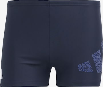 ADIDAS PERFORMANCE Athletic Swim Trunks 'Branded' in Blue: front