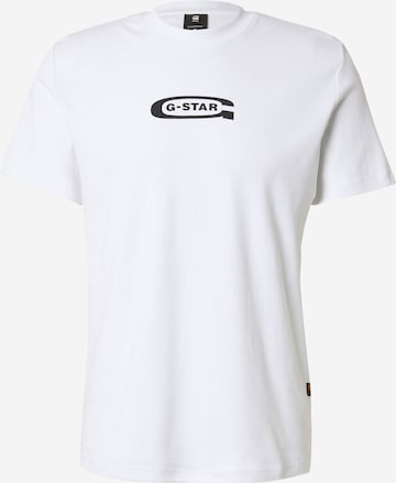 G-STAR Футболка 'Old Skool' в Белый: спереди