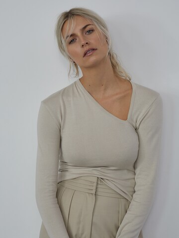 Maglietta 'Helen' di LeGer by Lena Gercke in beige: frontale