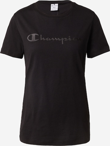 Tricou de la Champion Authentic Athletic Apparel pe negru: față