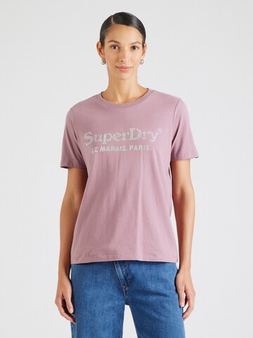 Maglietta 'VENUE' di Superdry in lilla: frontale