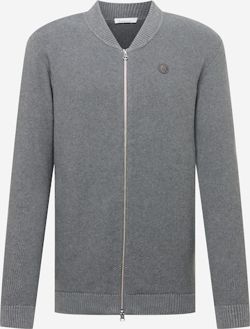 KnowledgeCotton Apparel Knit Cardigan 'FORREST' in Grey: front