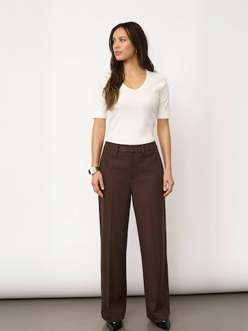 co'couture Regular Pants ' LunaCC ' in Brown: front