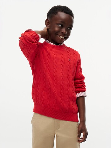 TOMMY HILFIGER Sweater 'Essential' in Red: front