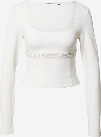 T-shirt Calvin Klein Jeans en blanc : devant