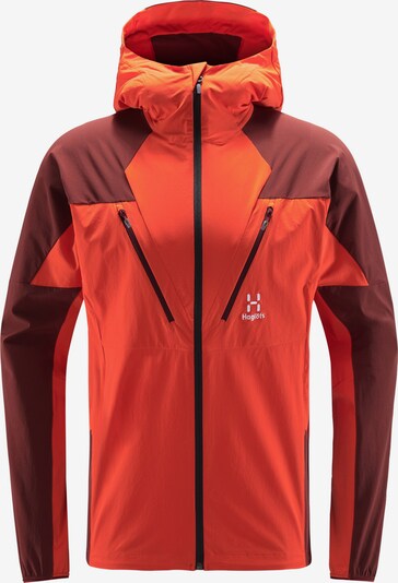 Haglöfs Outdoorjacke 'Tegus' in orange / weinrot / weiß, Produktansicht