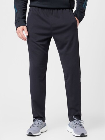 ADIDAS PERFORMANCE Tapered Workout Pants 'Run Icons' in Black: front