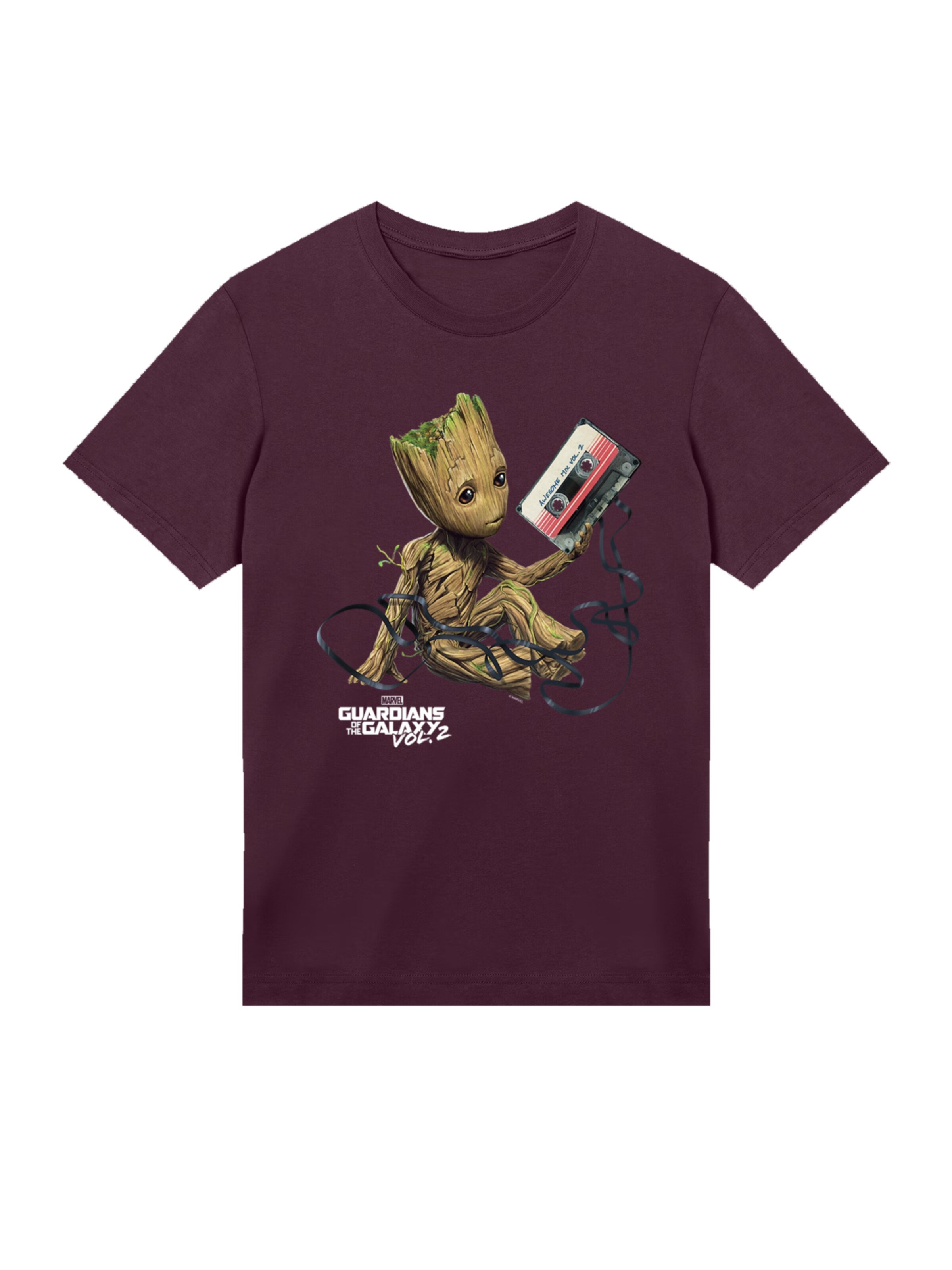 F4NT4STIC T-Shirt 'Marvel Guardians Of The Galaxy Vol2 Groot Tape' in Braun: Vorderseite