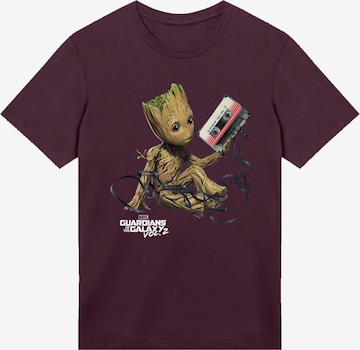 F4NT4STIC T-Shirt 'Marvel Guardians Of The Galaxy Vol2 Groot Tape' in Braun: Vorderseite