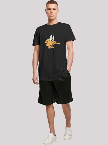 T-Shirt 'Looney Tunes Daffy Duck Face' F4NT4STIC en noir