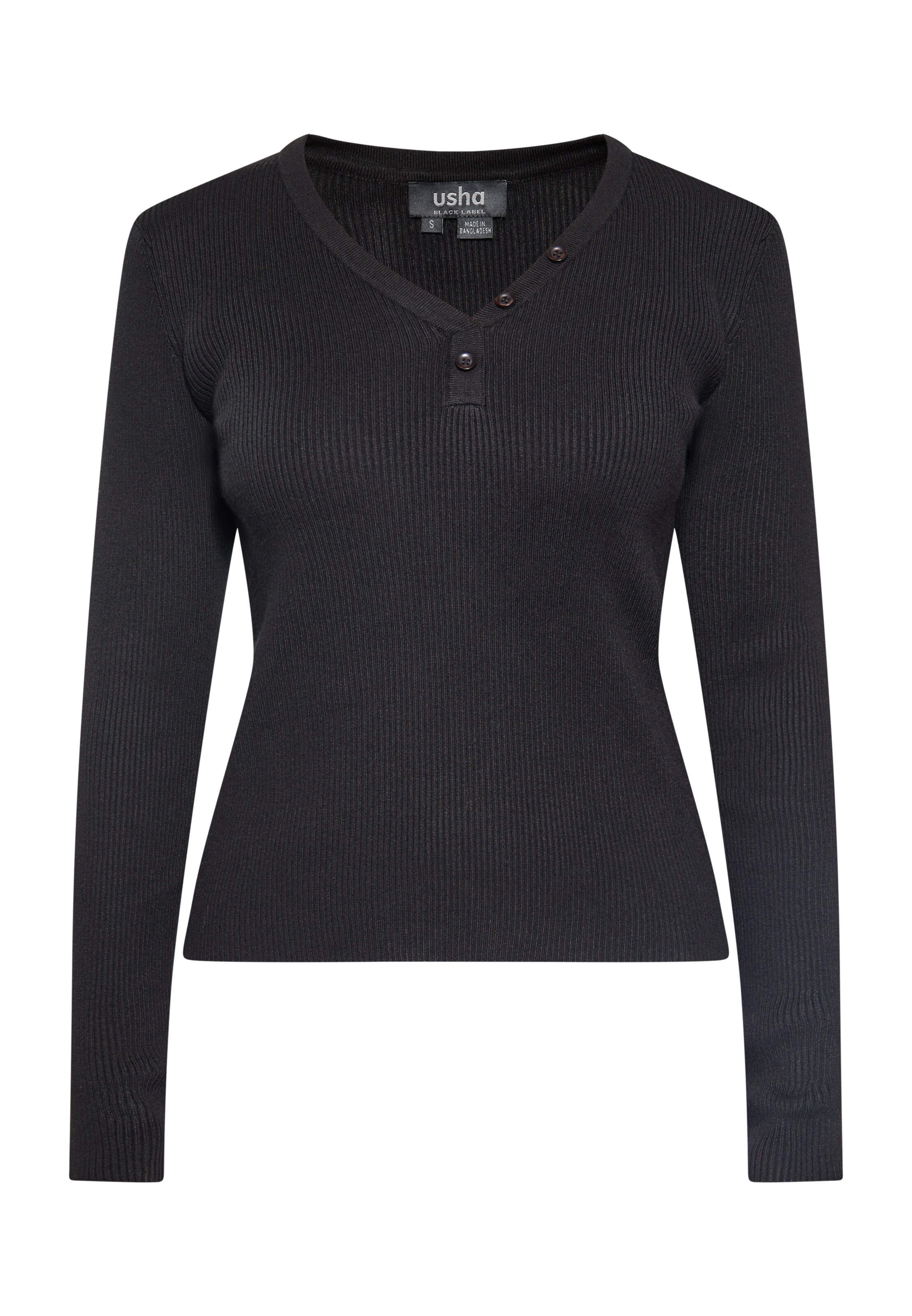 Pull-over usha BLACK LABEL en noir : devant