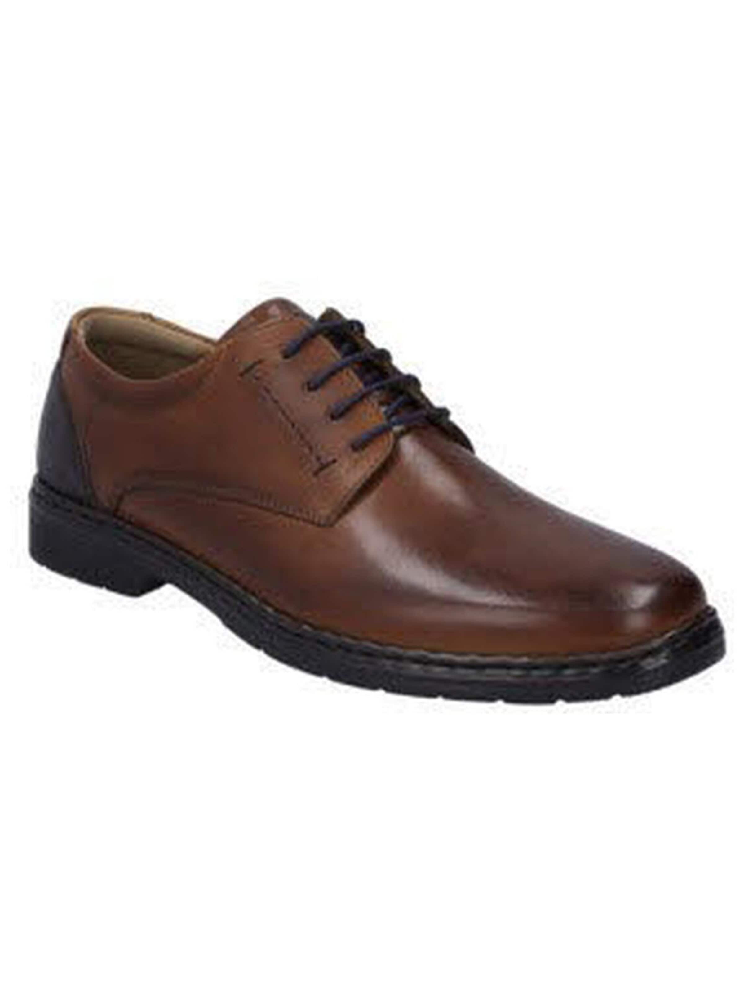 Chaussure à lacets 'Schnürschuh Herren 42801 860 371 Echtleder in braun' JOSEF SEIBEL en marron : devant