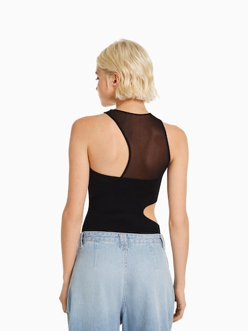 Bershka Koszula body w kolorze czarny