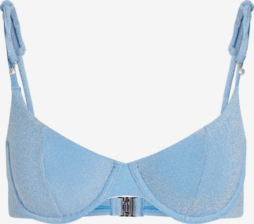 Karl Lagerfeld Balkonetka Góra bikini w kolorze niebieski: przód