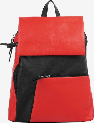 Cluty Rucksack in Rot: Vorderseite