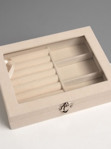 Boîte à bijoux 'Velvet Touch Jewelry Box - Beige' UNIQ Beauty en beige