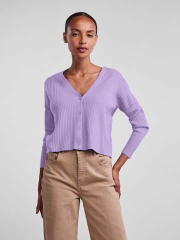 PIECES Knit cardigan 'Crista' in Purple: front