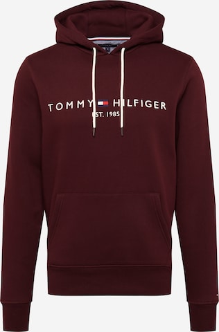 TOMMY HILFIGER Regularny krój Bluzka sportowa w kolorze czerwony: przód
