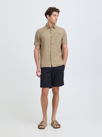 INDICODE JEANS Regular Fit Leinenhemd ' IDTropelo ' in Braun