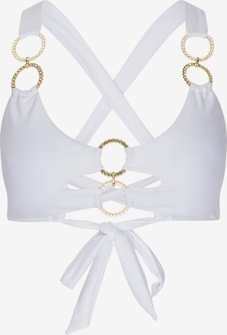 Hauts de bikini 'Euphoria' Moda Minx en blanc : devant