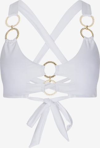 Moda Minx Bikinitop 'Euphoria' in Wit: voorkant