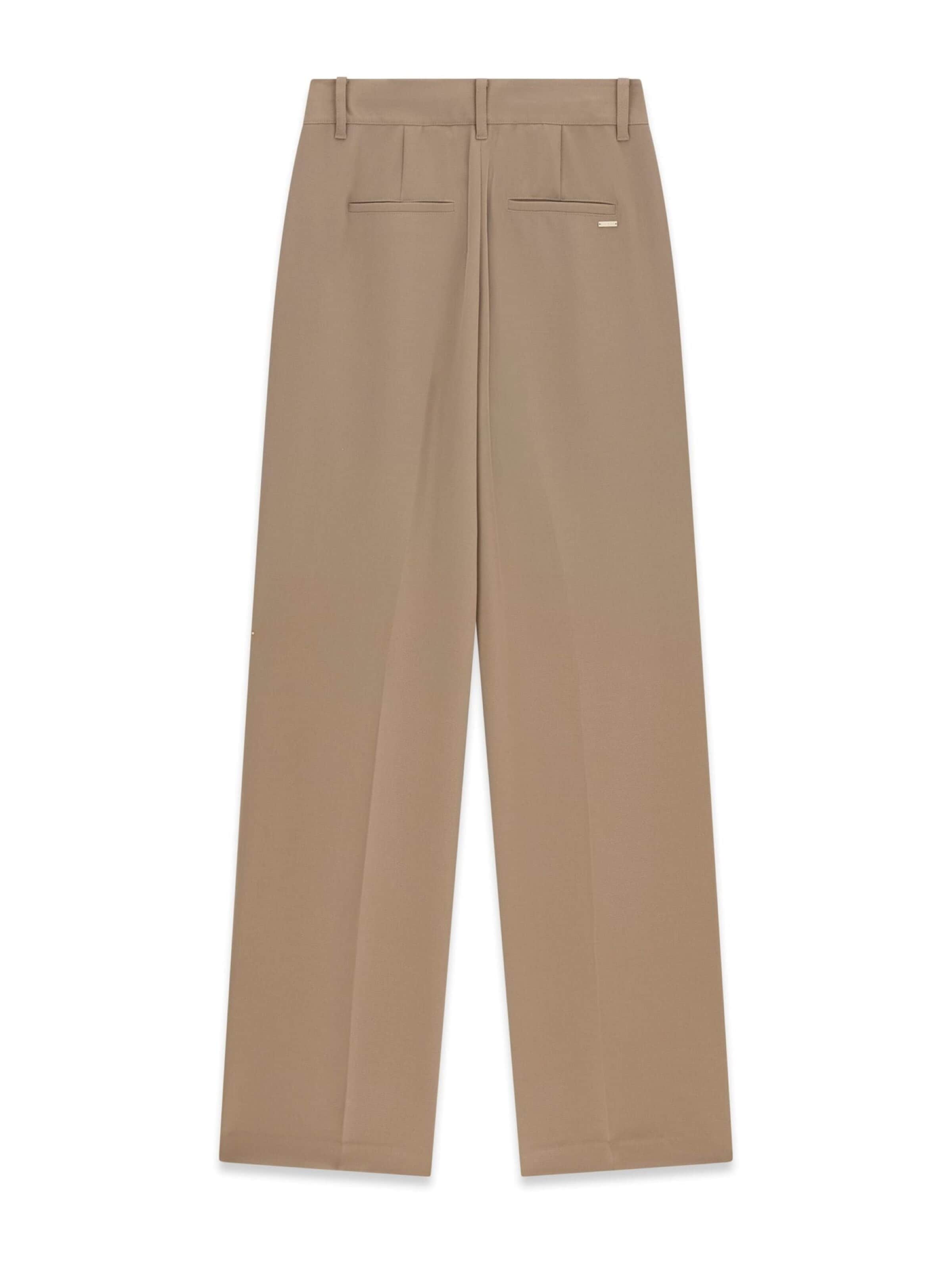 GUESS Wide Leg Bundfaltenhose 'W5YB08WGHC2'‌‌‌‌‌ in Beige