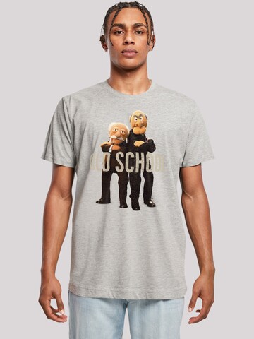 F4NT4STIC Shirt 'Disney Muppets Waldorf & Statler' in Grijs: voorkant