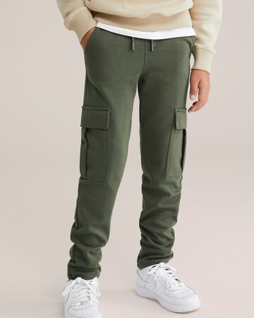 WE Fashion Обычный Штаны в Зеленый: спереди