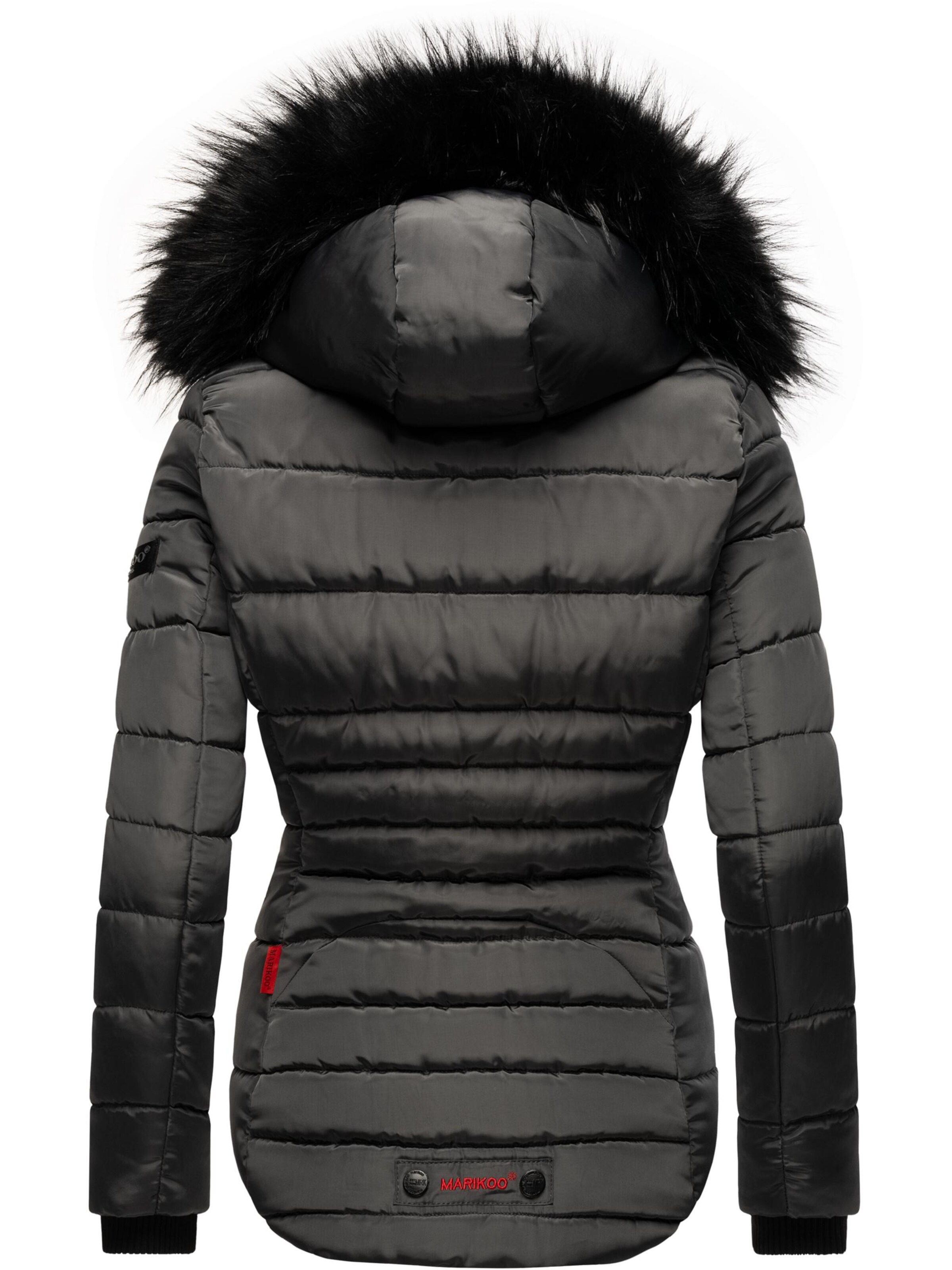 MARIKOO Vinterjakke 'Lotusblüte' i grå