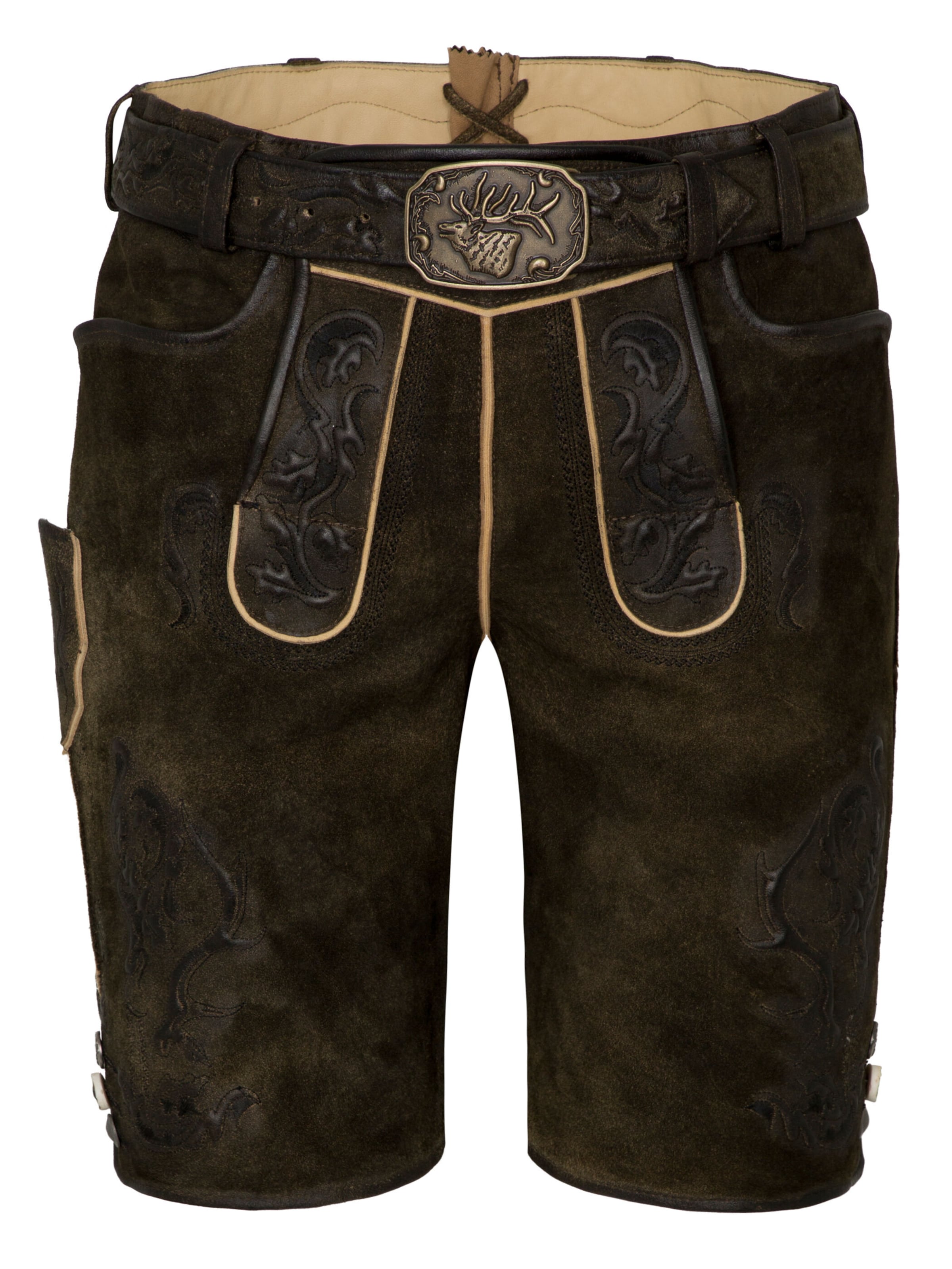 Slimfit Pantaloni per costume tradizionale 'Diablo' di SPIETH & WENSKY in marrone: frontale