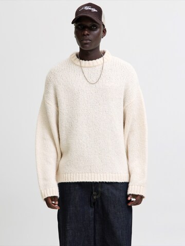 JACK & JONES Свитер 'JCOKIDD' в Белый: спереди