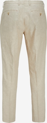 Jack & Jones Plus Regular Trousers with creases 'RIVIERA' in Beige