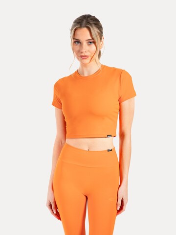 Smilodox Crop Shirt Kenna in Orange: Vorderseite