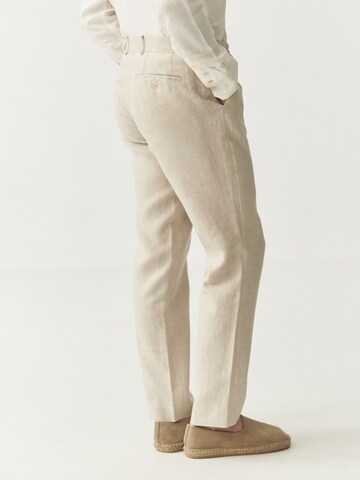 TATUUM Regular Trousers with creases in Beige
